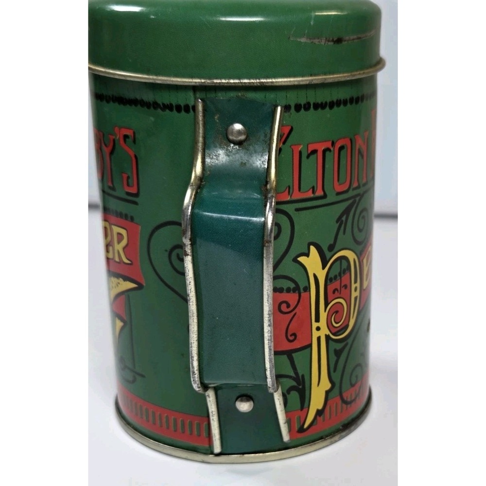 Vintage Elton Kirby's Tin Pepper Shaker Green With Handle - Picture 6 of 9